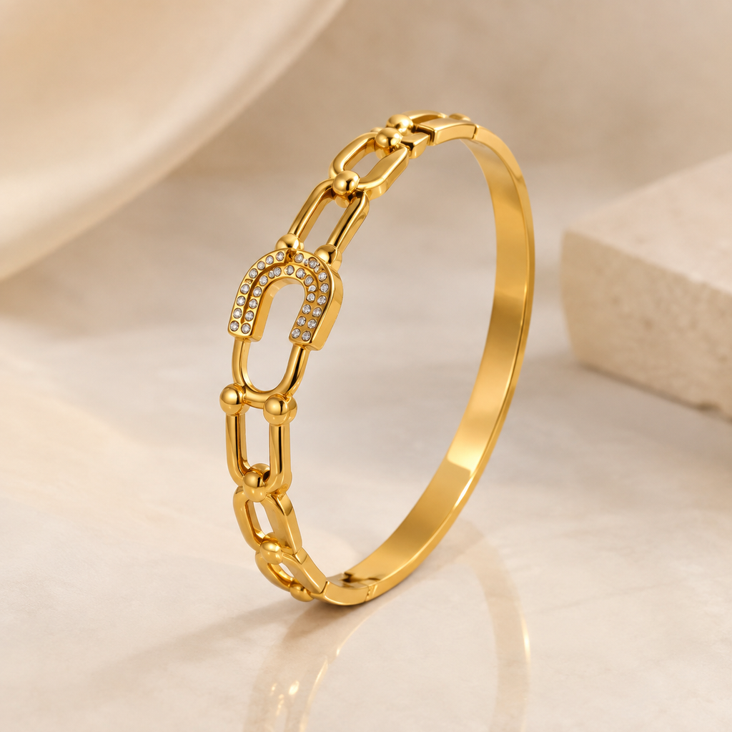 Aurevia Crystal Link Bangle