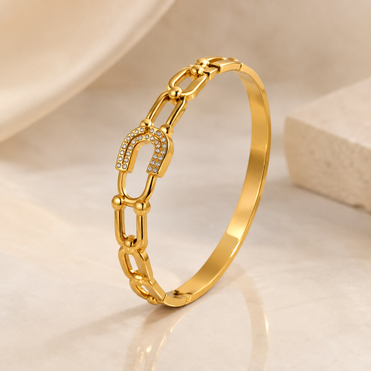 Aurevia Crystal Link Bangle