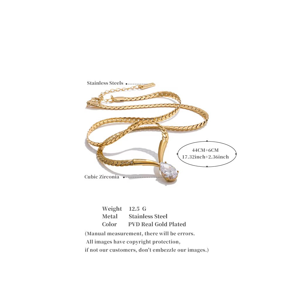 Luminary Teardrop Flat-Link Collar