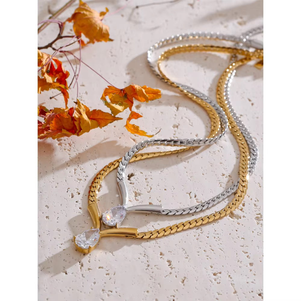 Luminary Teardrop Flat-Link Collar