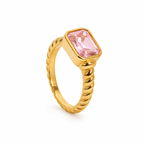 Blush Emerald-Cut Statement Ring