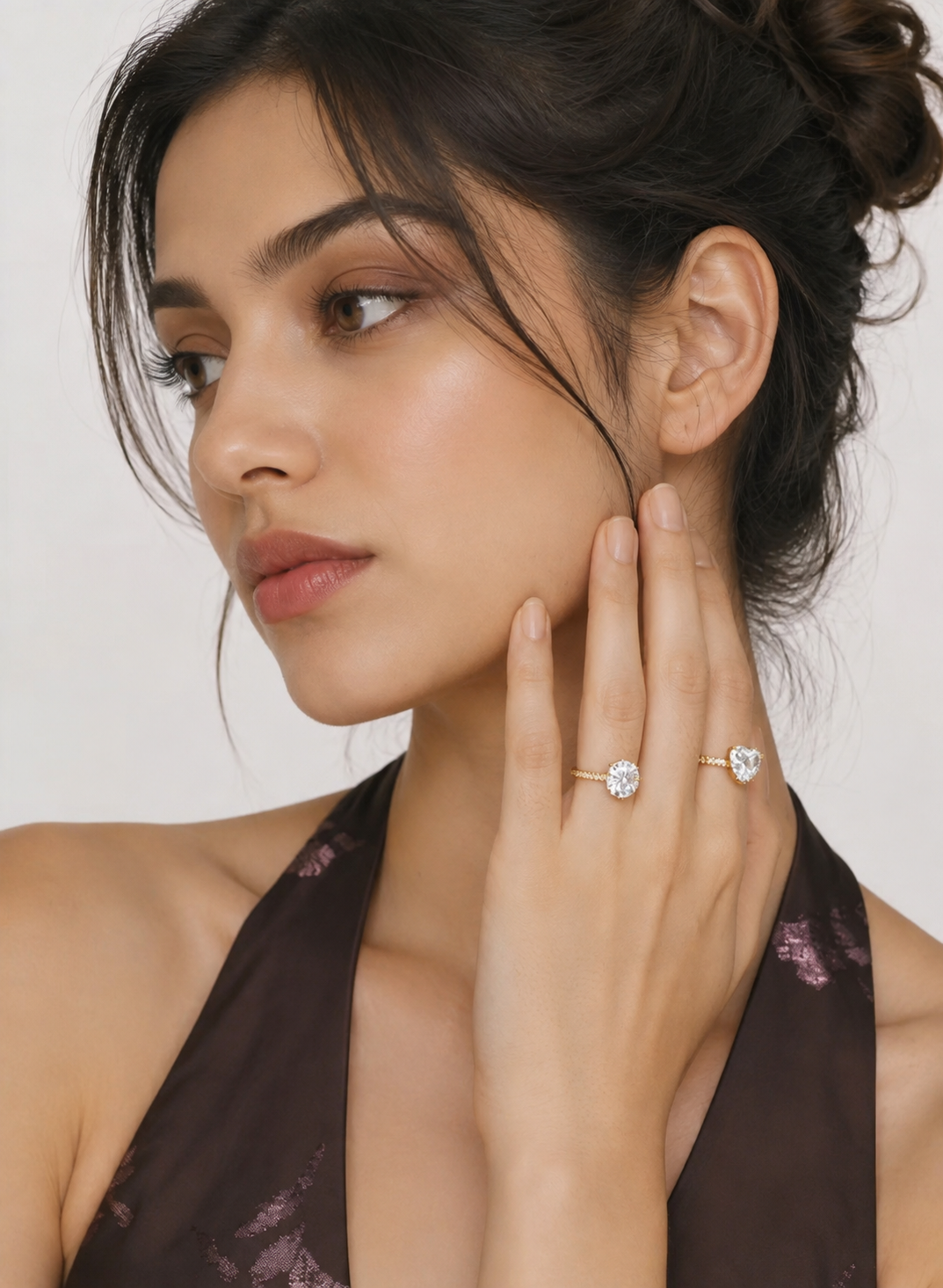 Classic Round Solitaire Pavé Ring