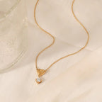 Amora Heart Solitaire Pendant Necklace