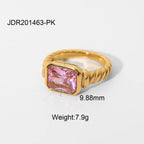 Blush Emerald-Cut Statement Ring