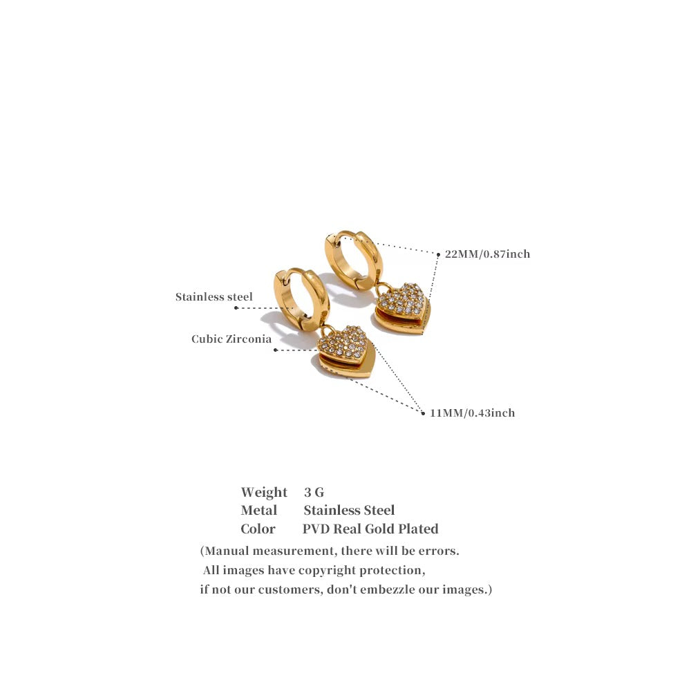 Lumina Layered Heart Hoops