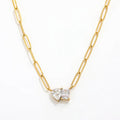 Twin Radiance Paperclip Necklace