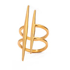 Dual Spike Knuckle Ring