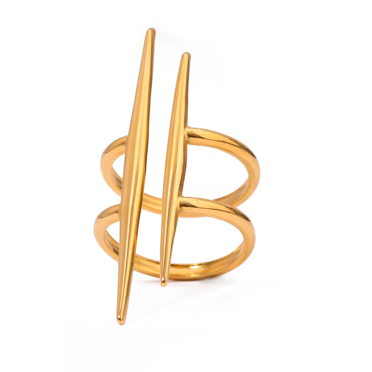 Dual Spike Knuckle Ring