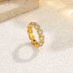 Amour Heart Bezel Eternity Ring