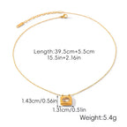 Modern Éclat Square Solitaire Necklace