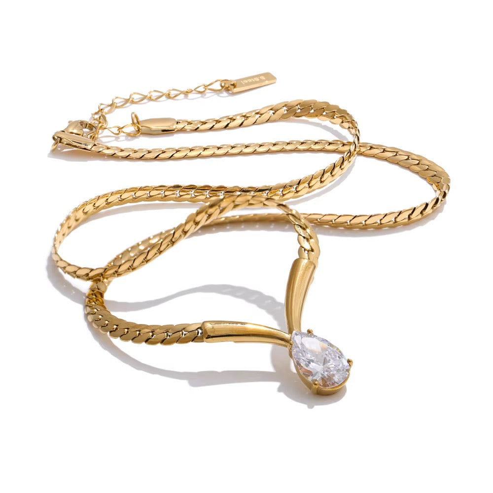 Luminary Teardrop Flat-Link Collar