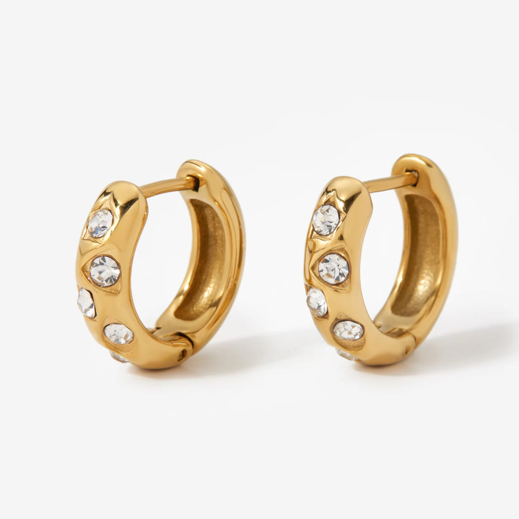 Allure CZ Huggie hoops