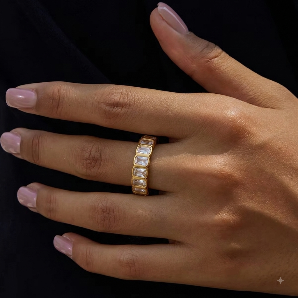 Radiant Baguette Eternity Ring