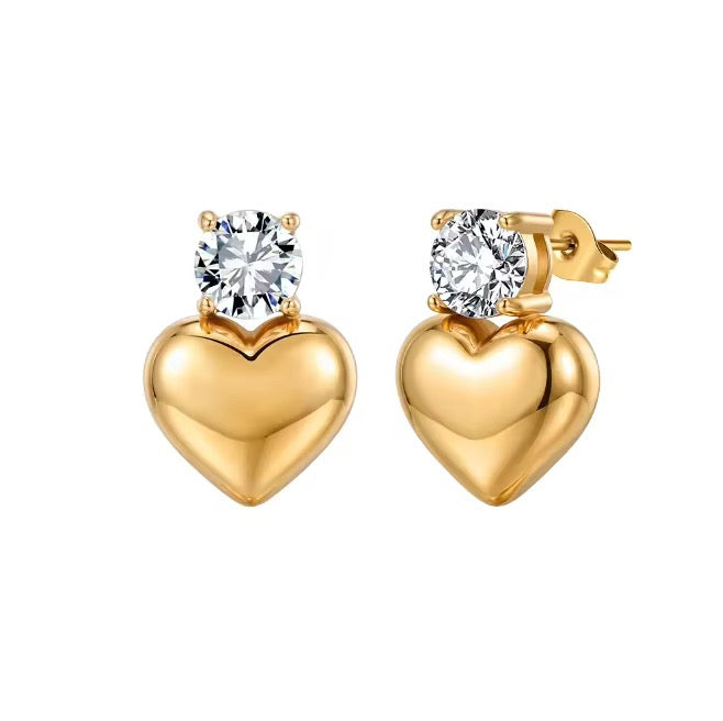 Luxe Radiance Heart Earrings