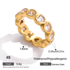 Amour Heart Bezel Eternity Ring