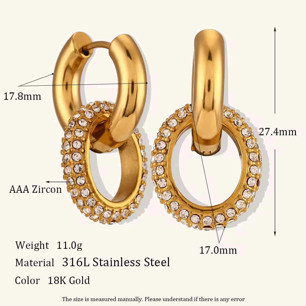 Éclat Halo Huggie Earrings