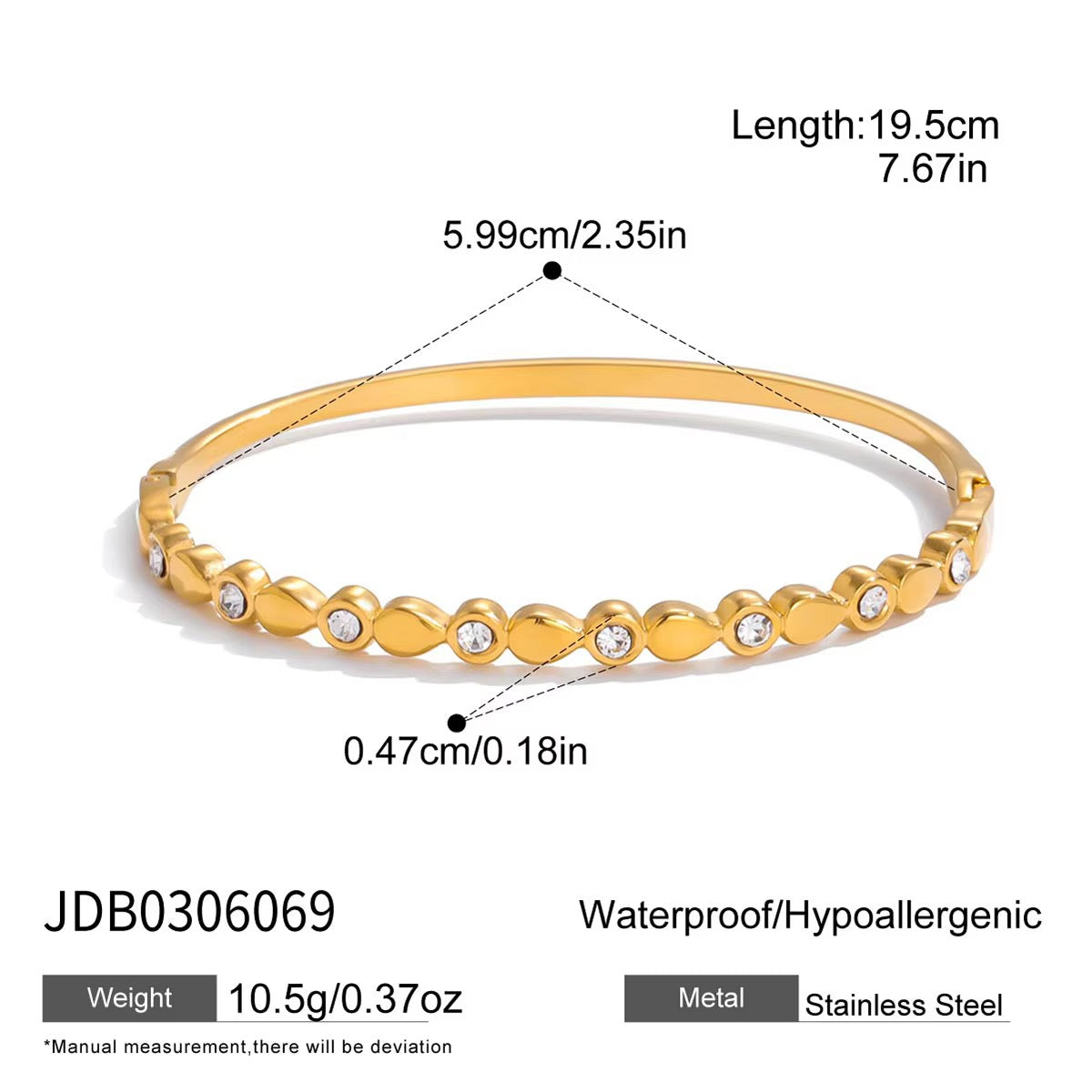 The Aurelia Teardrop Bangle