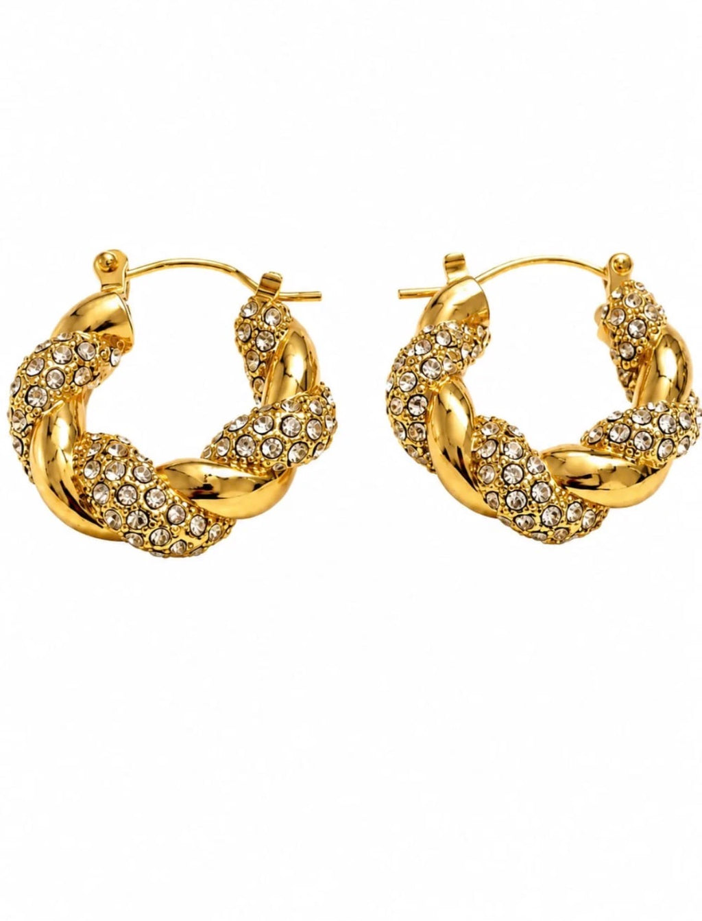 The Pavé Twist Hoops