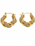 The Pavé Twist Hoops