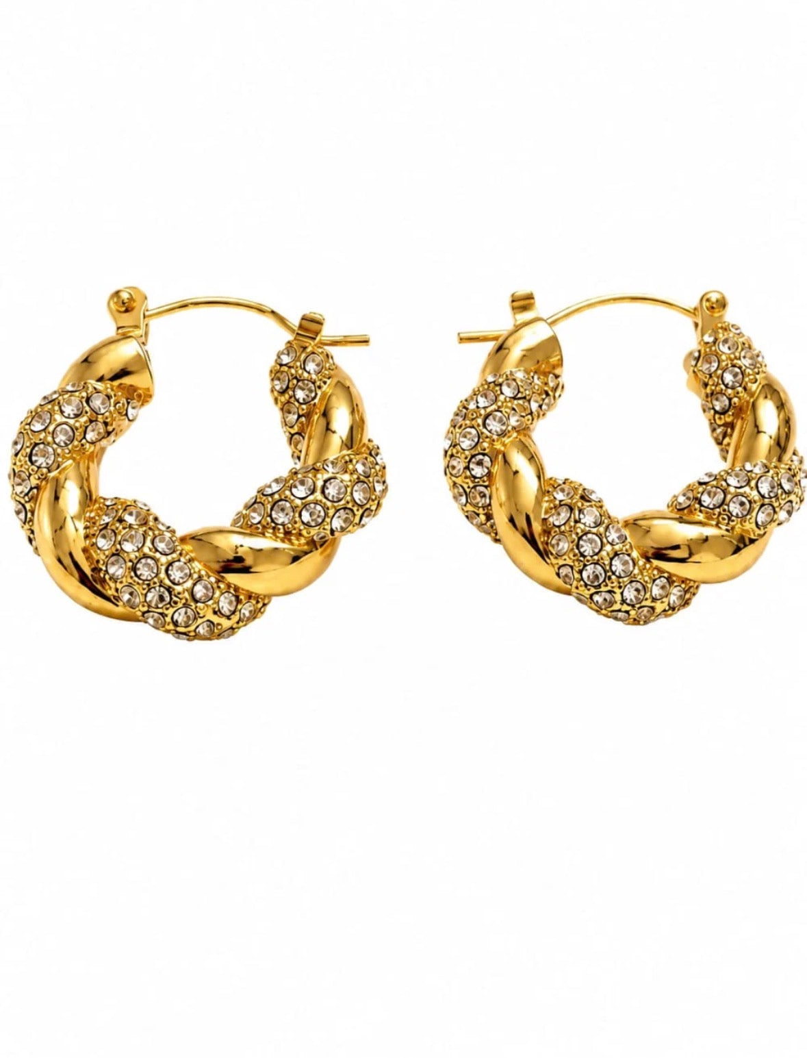 The Pavé Twist Hoops