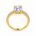 Classic Round Solitaire Pavé Ring