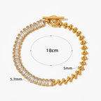 Éclat Gold Crystal Link Bracelet ✨