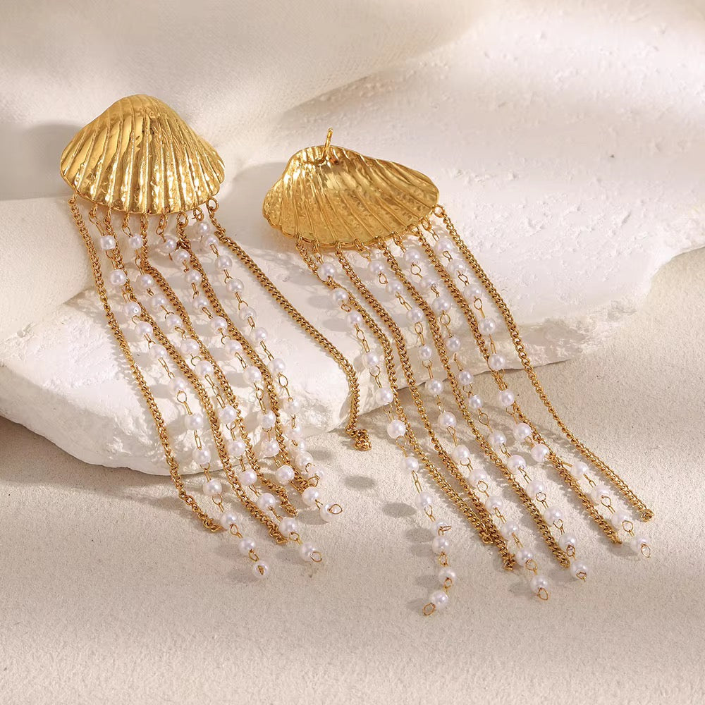Aurora Pearl Cascade Earrings