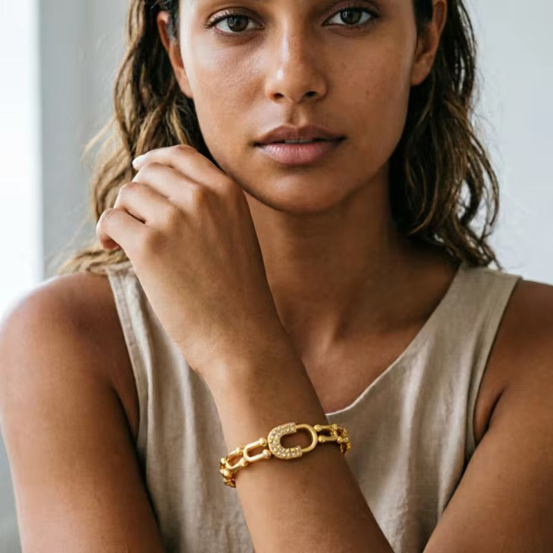 Aurevia Crystal Link Bangle