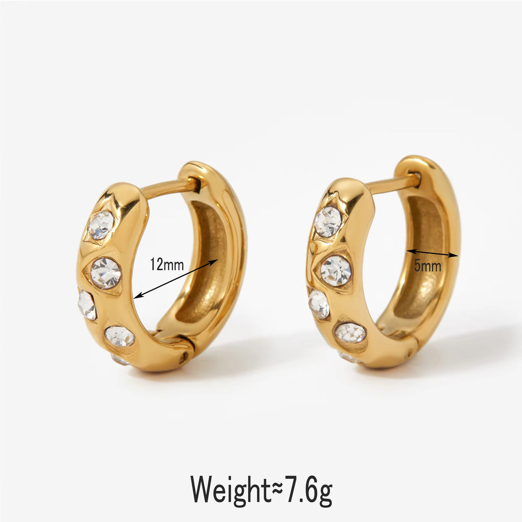 Allure CZ Huggie hoops