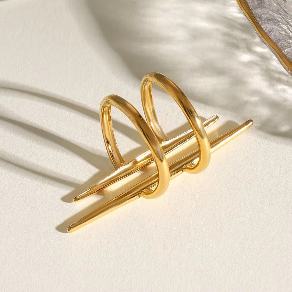 Dual Spike Knuckle Ring