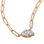 Twin Radiance Paperclip Necklace