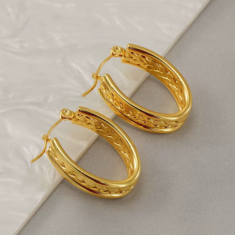 Aurelia Woven Luxe Hoops