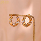 The Pavé Twist Hoops