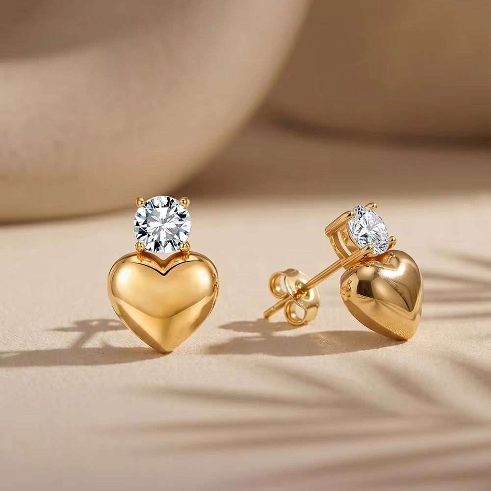 Luxe Radiance Heart Earrings