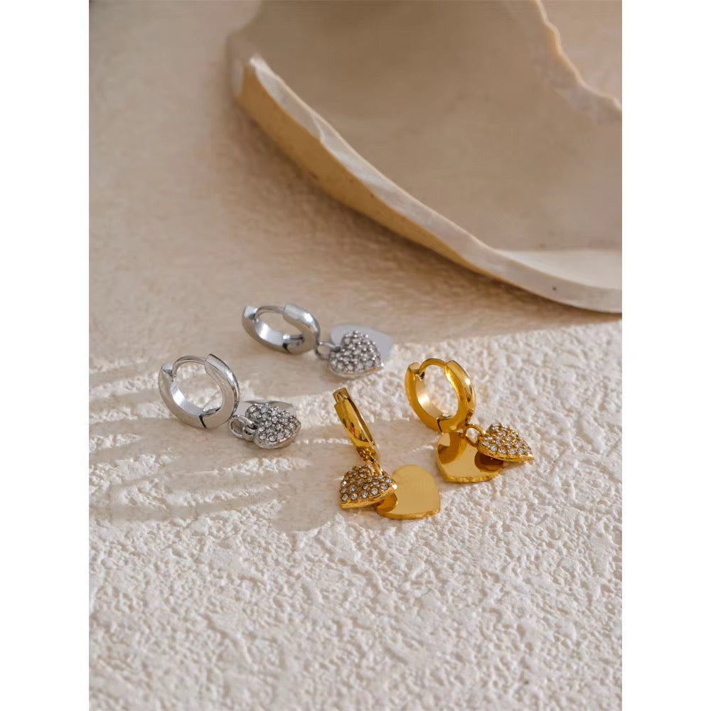 Lumina Layered Heart Hoops