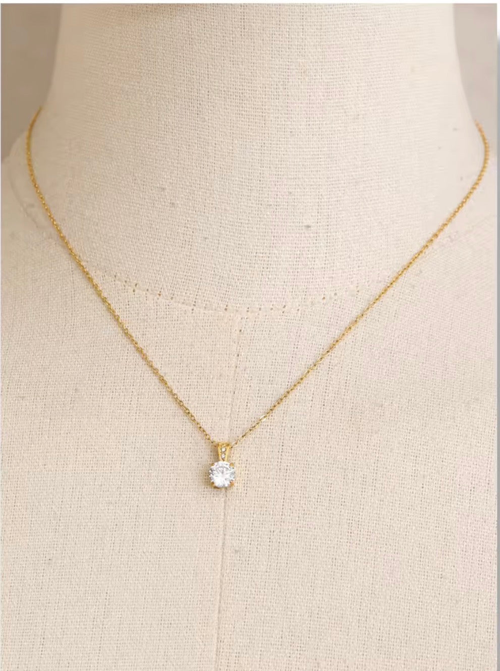Lumina CZ Solitaire Necklace