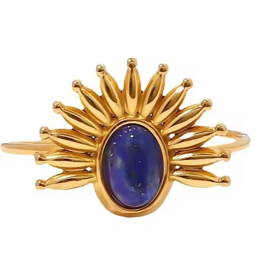 Azure Sunburst Ring