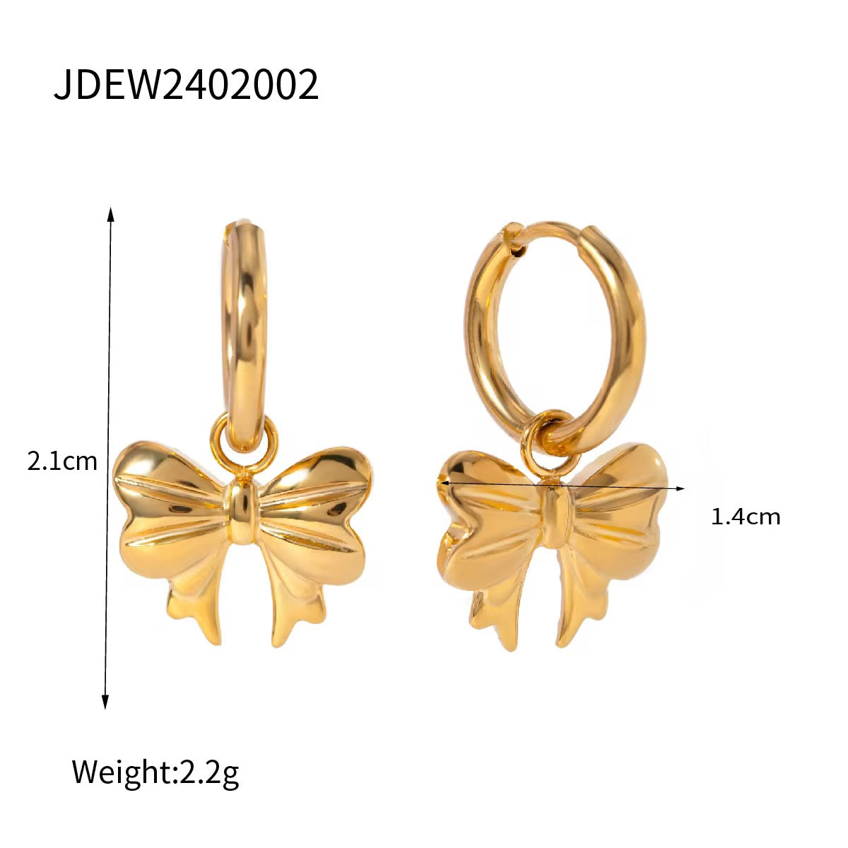 Luxe Bow Drop Hoops