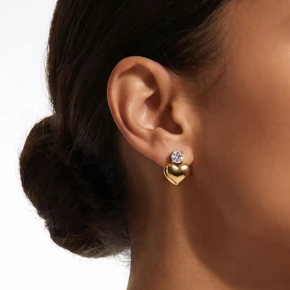 Luxe Radiance Heart Earrings