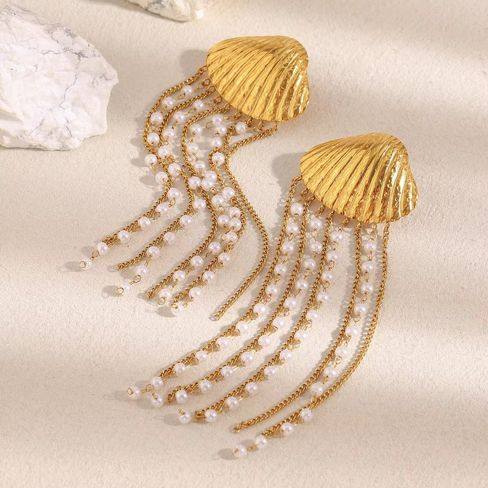 Aurora Pearl Cascade Earrings