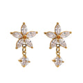 Celestia Bloom CZ Drop Earrings