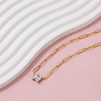 Twin Radiance Paperclip Necklace