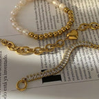 Éclat Gold Crystal Link Bracelet ✨