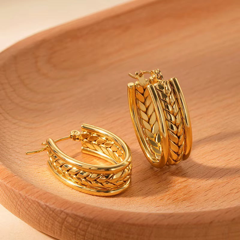 Aurelia Woven Luxe Hoops