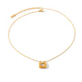 Modern Éclat Square Solitaire Necklace