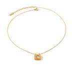 Modern Éclat Square Solitaire Necklace
