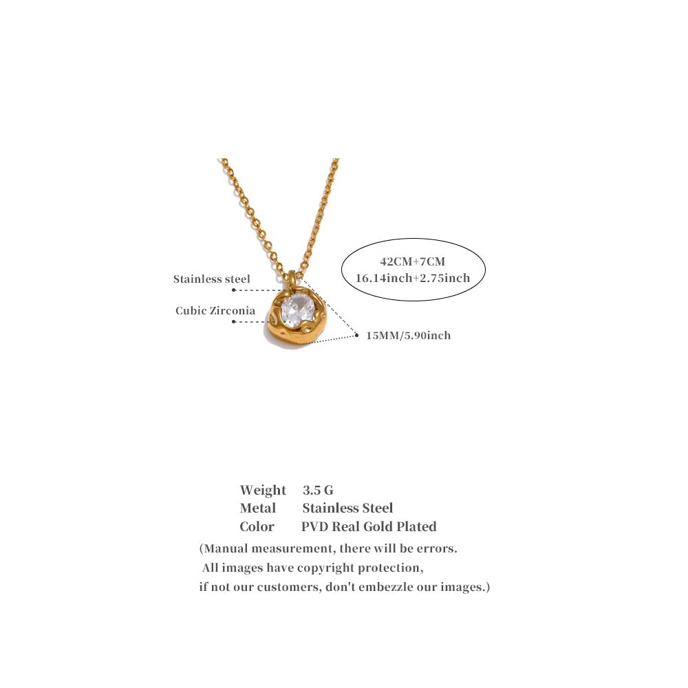The Solstice Molten CZ Pendant