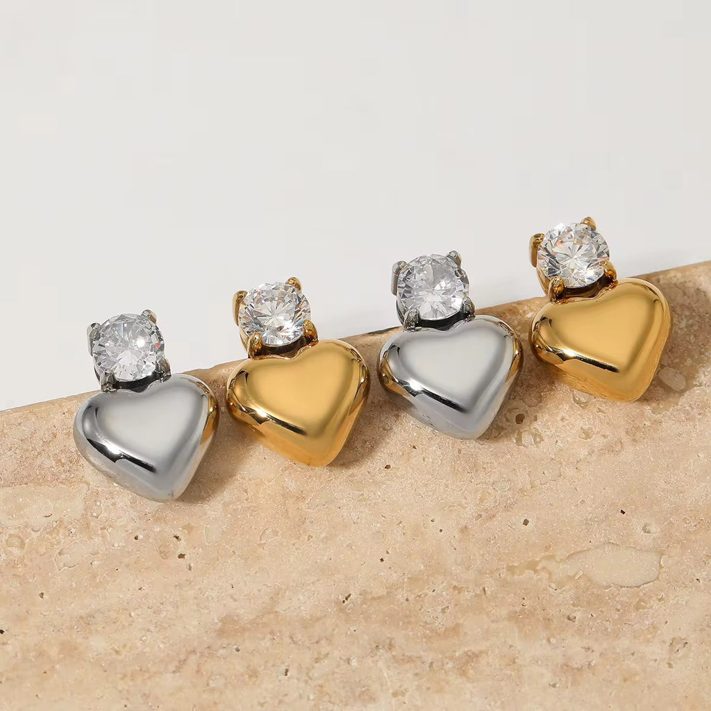 Luxe Radiance Heart Earrings