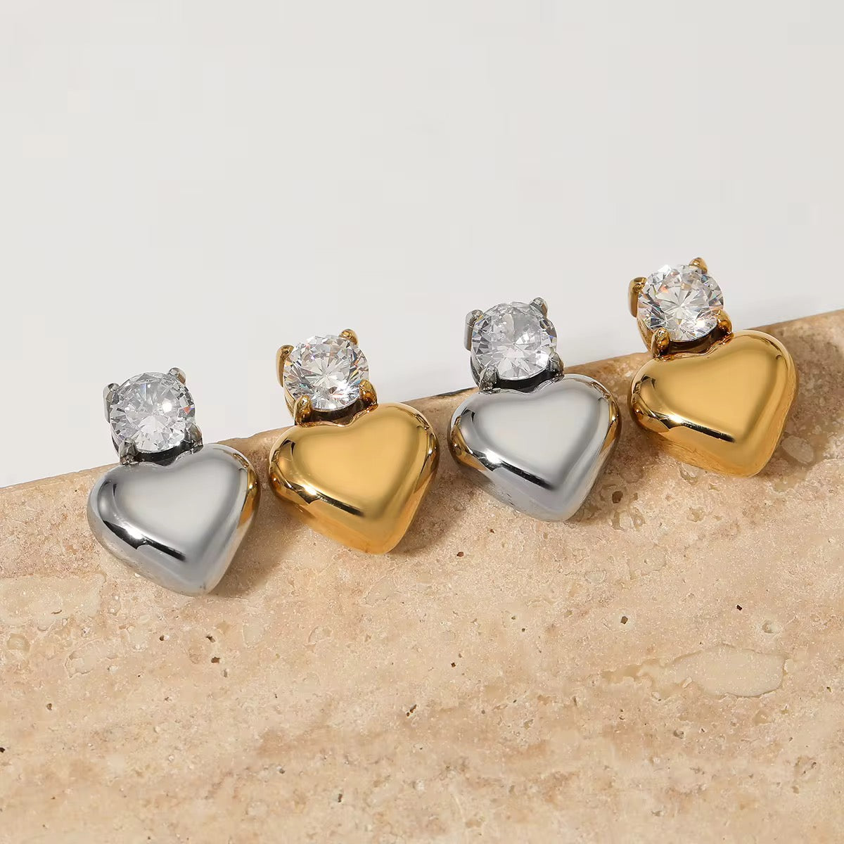 Luxe Radiance Heart Earrings