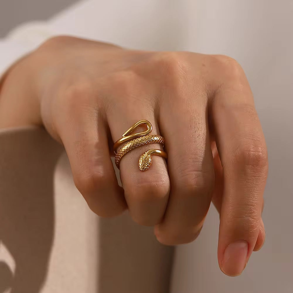 Cleopatra Serpent Wrap Ring